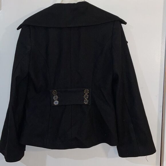Marvin Richards Pea Coat Black Women’s Small worn a couple times great condition - Picture 7 of 8